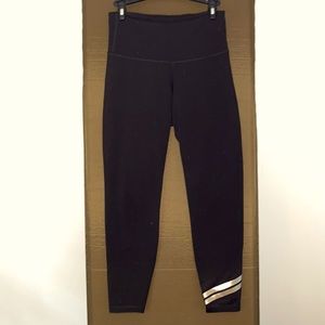 Old Navy Black Leggings, Gold ankle accent. Size M —Used in excellent condition